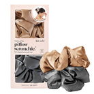 Satin Sleep Pillow Scrunchies | Charcoal & Gold - Scrunchies - KITSCH - The Grove