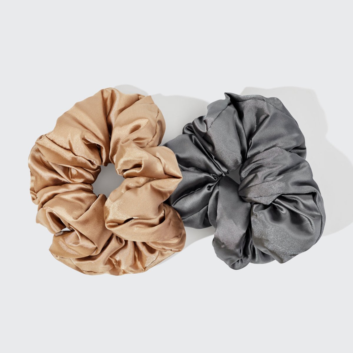 Satin Sleep Pillow Scrunchies | Charcoal & Gold - Scrunchies - KITSCH - The Grove