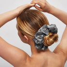 Satin Sleep Pillow Scrunchies | Charcoal & Gold - Scrunchies - KITSCH - The Grove