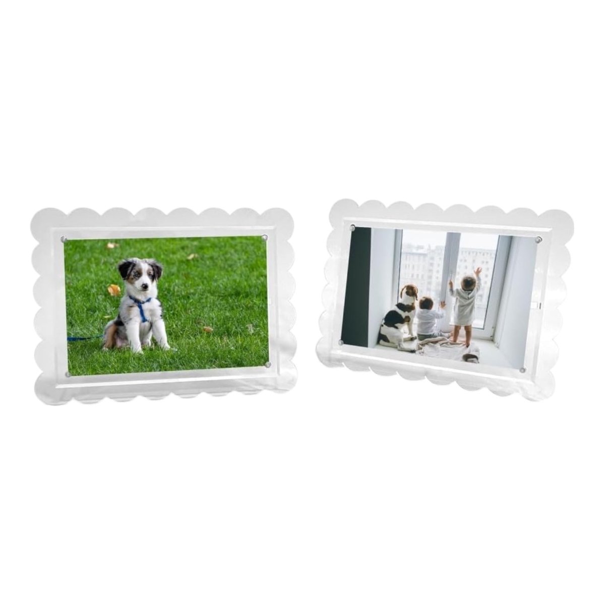 Scalloped Acrylic Frame | Clear - Picture Frames - Twist - The Grove