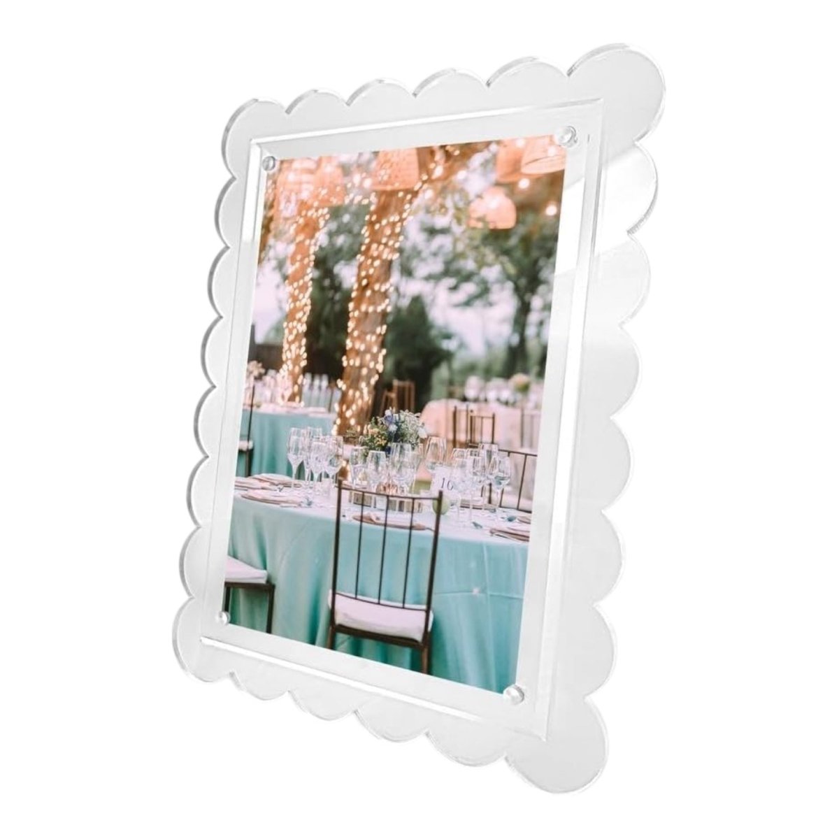 Scalloped Acrylic Frame | Clear - Picture Frames - Twist - The Grove