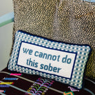 Sober Needlepoint Pillow - Throw Pillows - Furbish Studio - The Grove