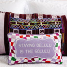 Stay Delulu Needlepoint Pillow - Throw Pillows - Furbish Studio - The Grove