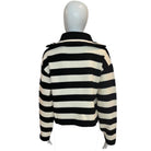 Steph Striped Half - Zip Sweater | Black & White - Sweaters - English Factory - The Grove