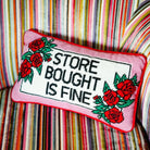 Store Bought is Fine Needlepoint Pillow - Throw Pillows - Furbish Studio - The Grove