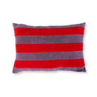 Striped Velvet Lumbar Pillow | Lilac + Cherry - Throw Pillows - Furbish Studio - The Grove