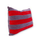 Striped Velvet Lumbar Pillow | Lilac + Cherry - Throw Pillows - Furbish Studio - The Grove