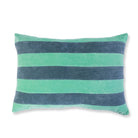 Striped Velvet Lumbar Pillow | Mint + Aqua - Throw Pillows - Furbish Studio - The Grove