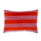 Striped Velvet Lumbar Pillow | Pink + Orange - Throw Pillows - Furbish Studio - The Grove