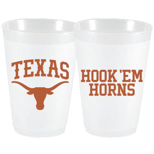 Texas - Hook Em Frost Free Cups - Party Cups - Sassy Cups LLC - The Grove