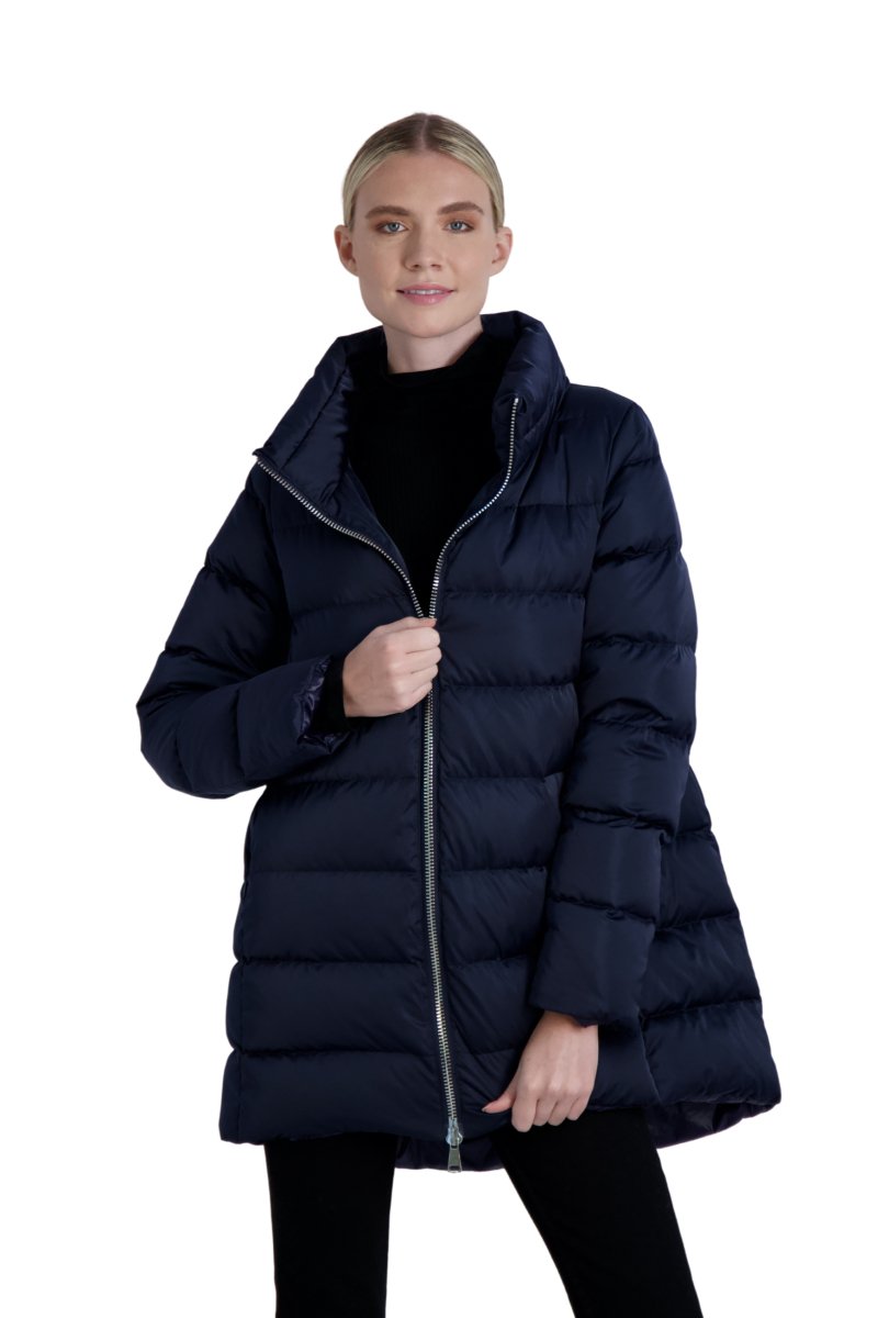 The Dorchester Down Coat with Chunky Zipper - Cotes of London - The Grove