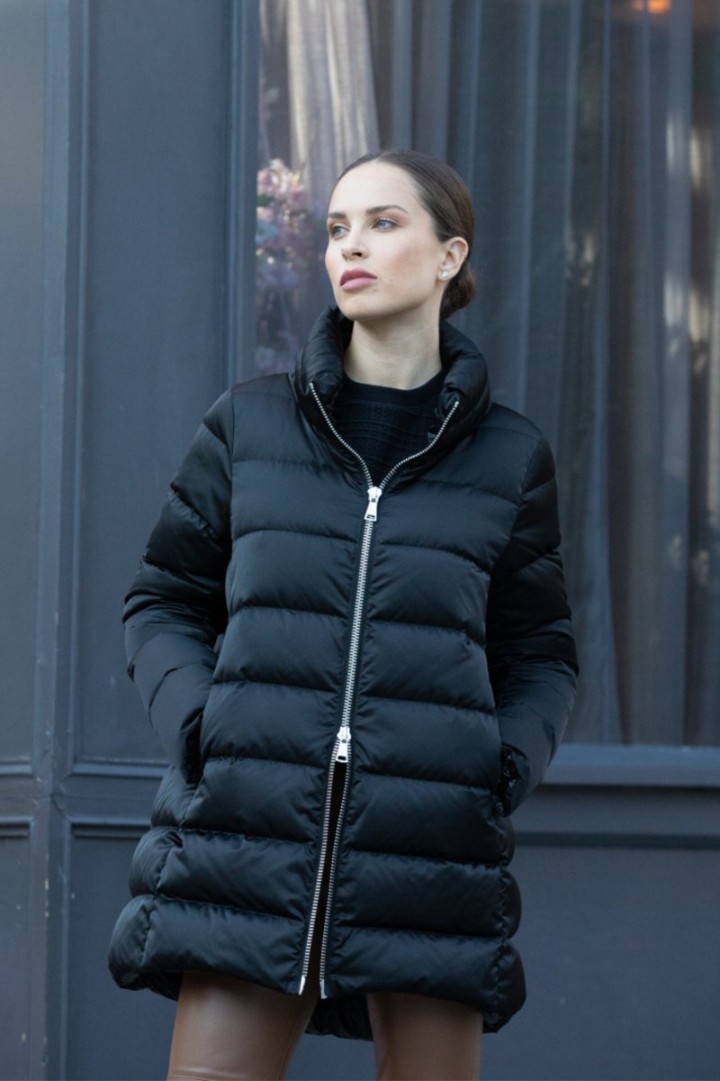 The Dorchester Down Coat with Chunky Zipper - Cotes of London - The Grove