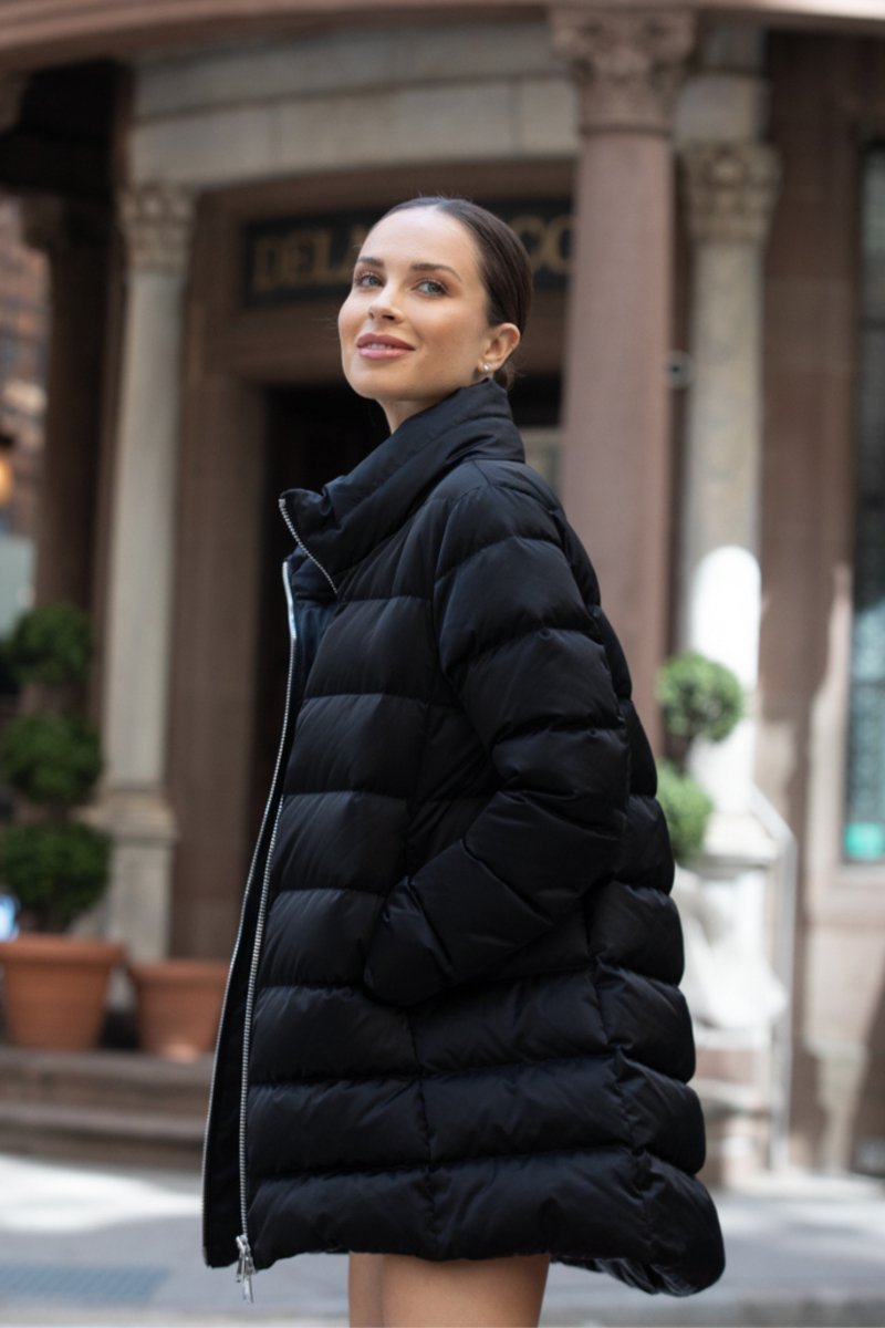 The Dorchester Down Coat with Chunky Zipper - Cotes of London - The Grove