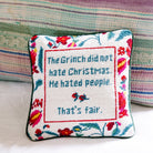 The Grinch Needlepoint Pillow - Throw Pillows - Furbish Studio - The Grove