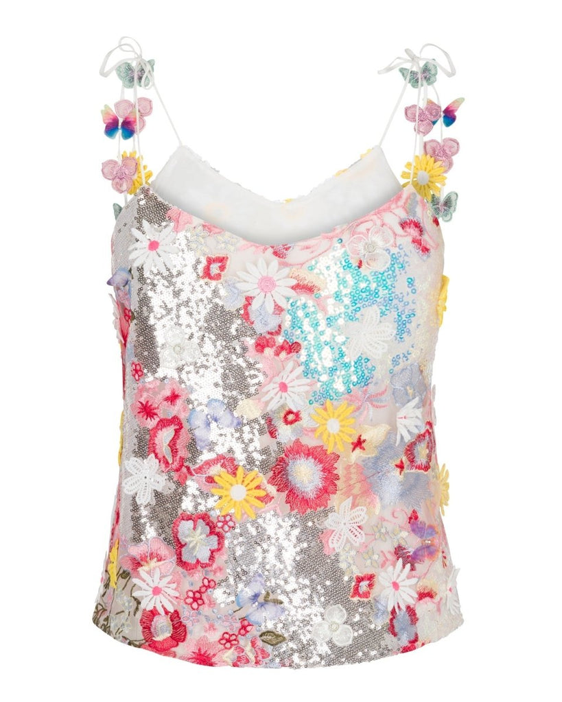 The Madame Butterfly Reversible Sequin Camisole-Shirts & Tops-Meghan Fabulous-The Grove