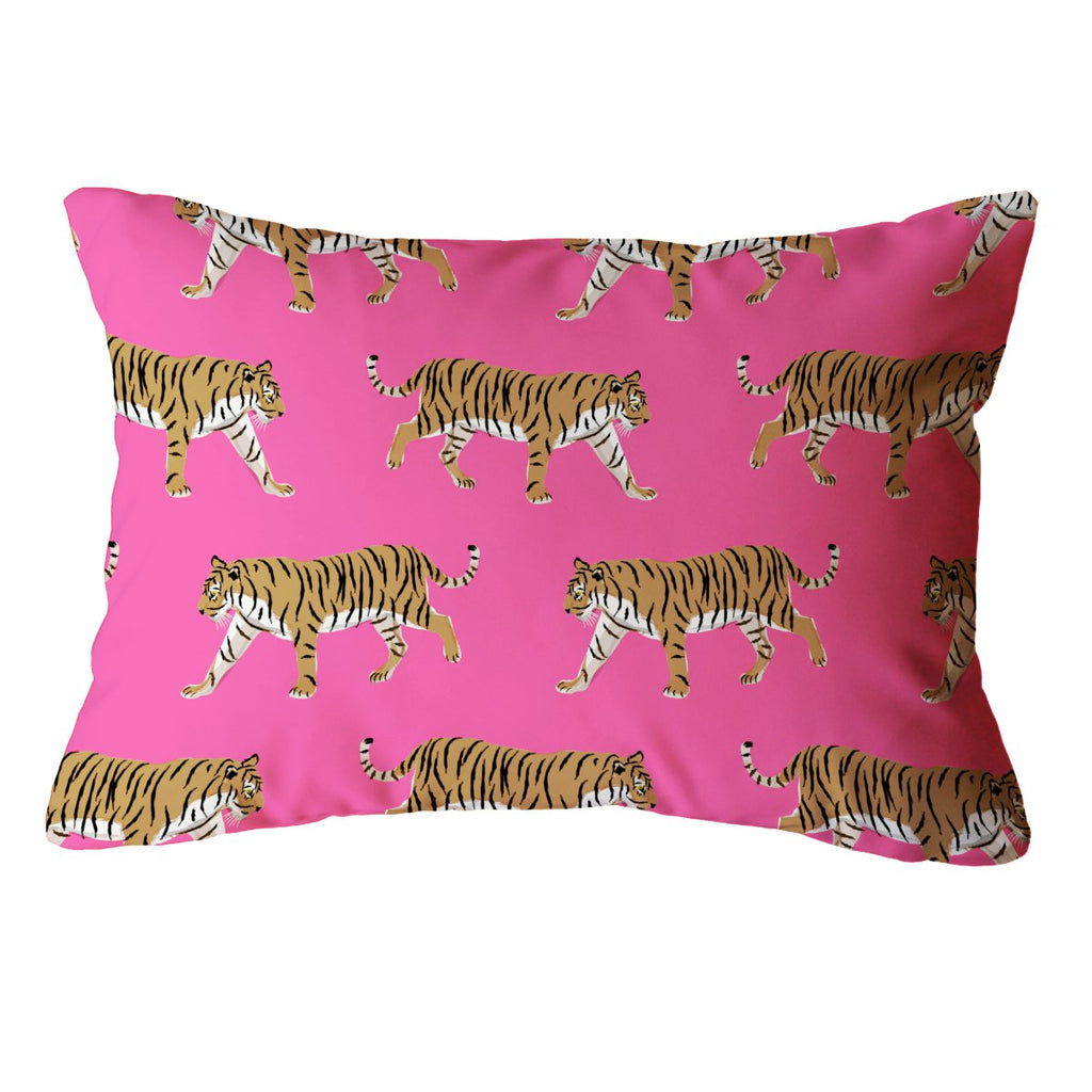 Tigers Indoor/Outdoor Pillow - Lumbar-Throw Pillows-CB Studio-The Grove