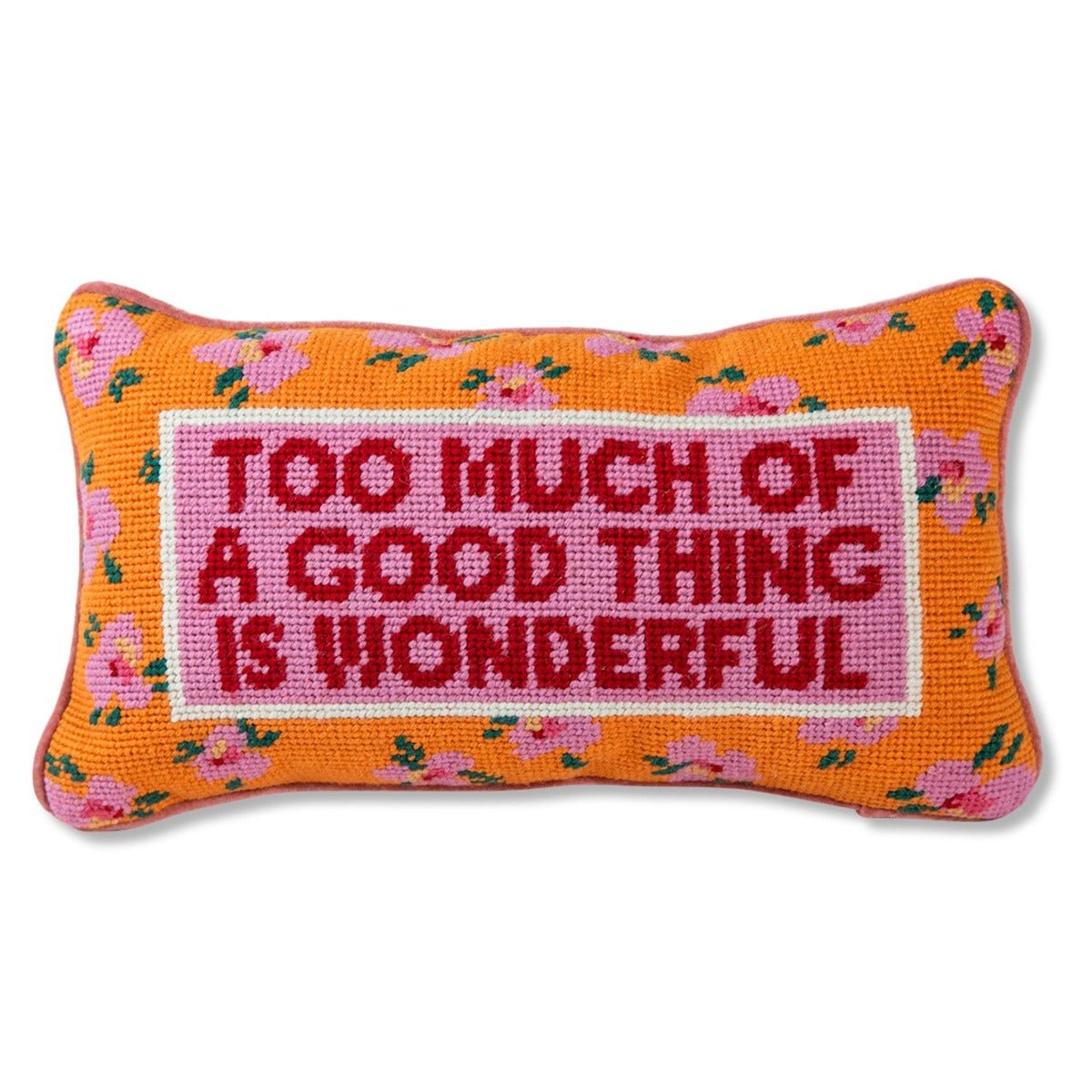 Too Much Needlepoint Pillow - Throw Pillows - Furbish Studio - The Grove