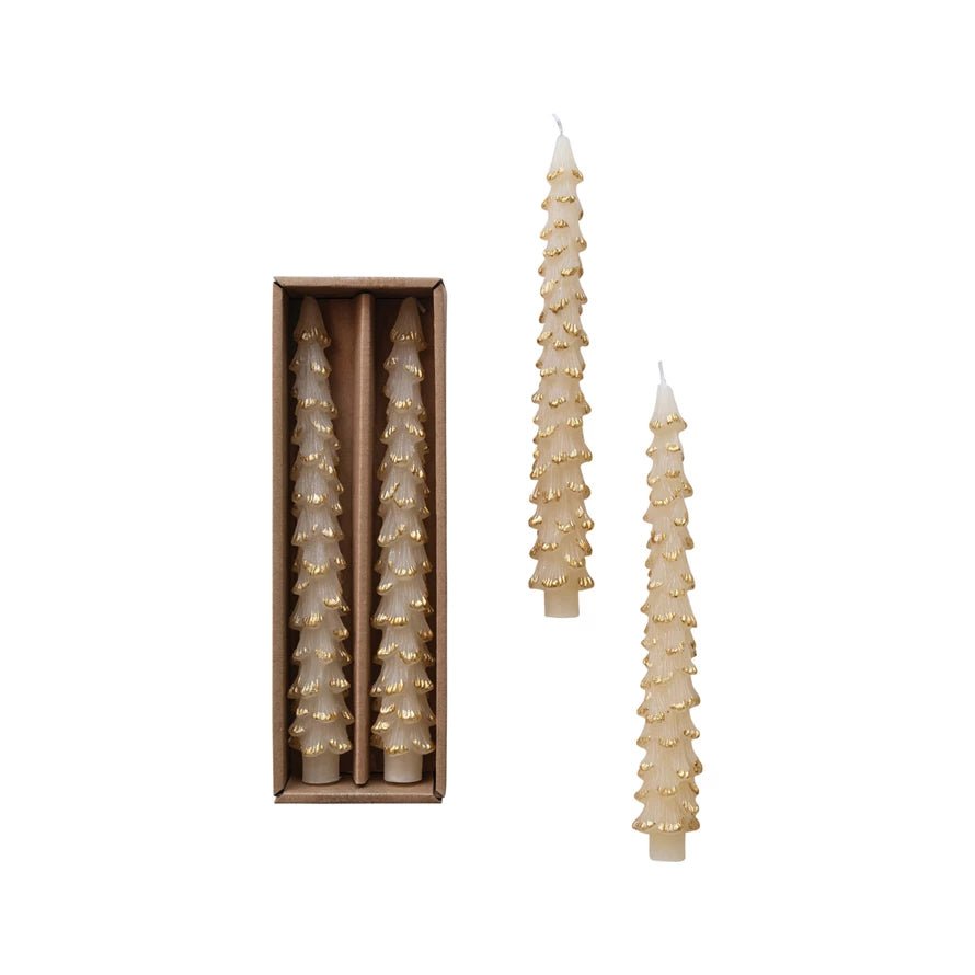 Tree Shaped Taper Candes | Set of 2 - Candles - Creative Co - Op - The Grove