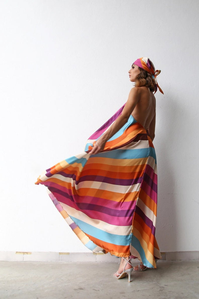 Trini Maxi Halter Dress-Dresses-Moqette-The Grove