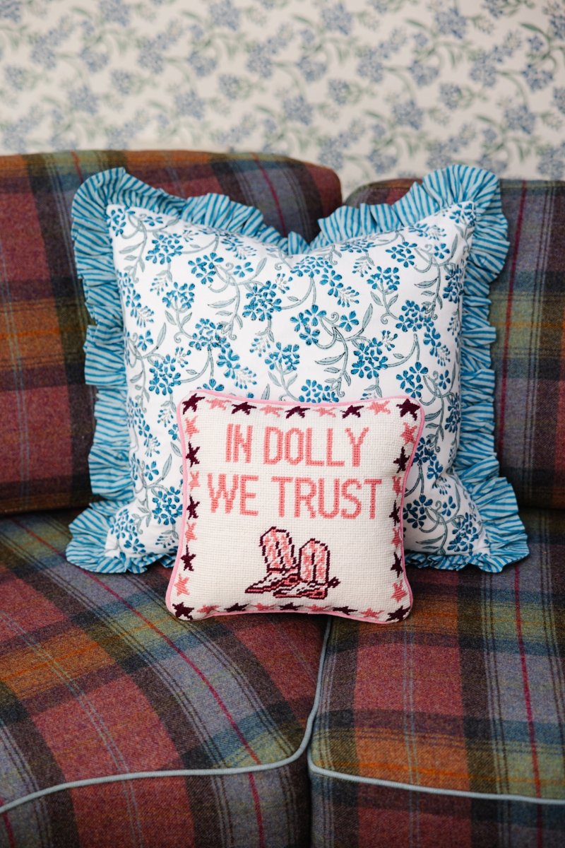 Trust Dolly Needlepoint Pillow - Throw Pillows - Furbish Studio - The Grove