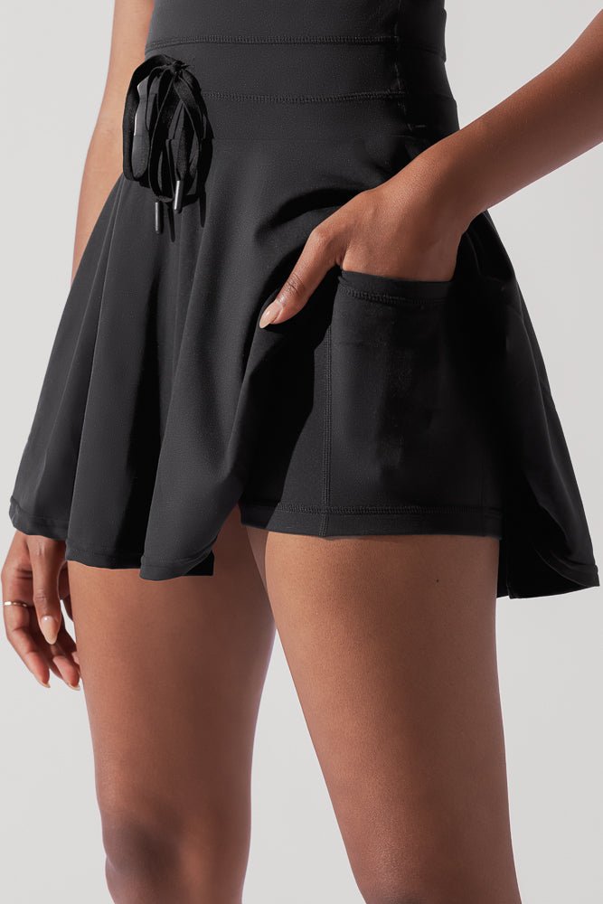 Twirl Dress | Black-Tennis Dress-POPFLEX®-The Grove