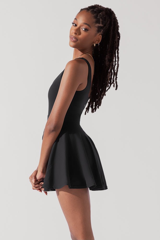 Twirl Dress | Black-Tennis Dress-POPFLEX®-The Grove