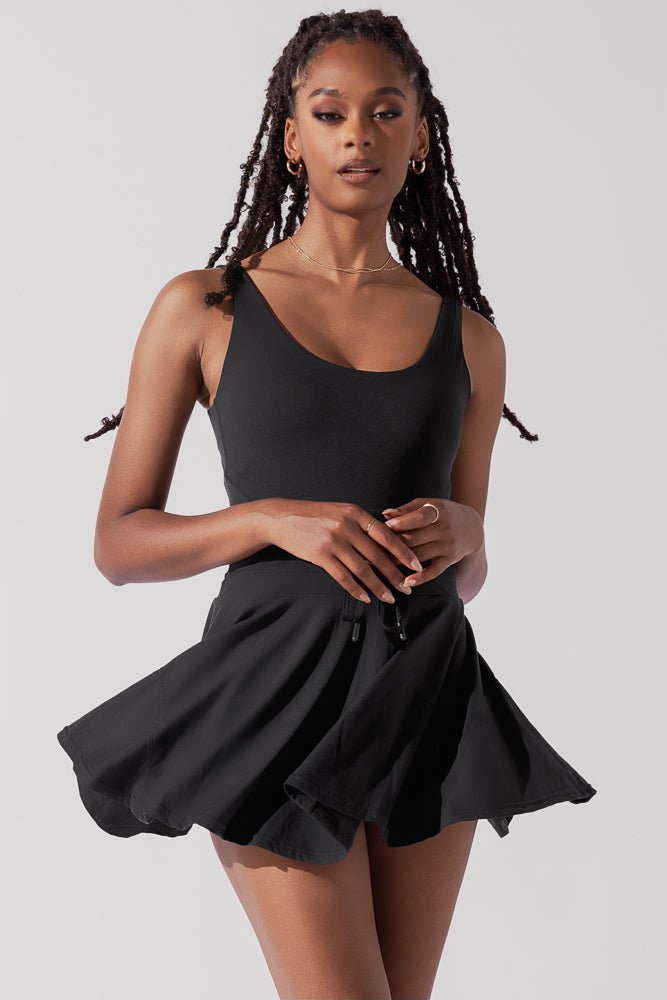 Twirl Dress | Black-Tennis Dress-POPFLEX®-The Grove