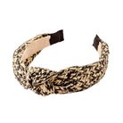 Two Tone Knotted Rattan Headband | Black-Headbands-Twist-The Grove