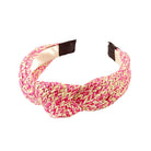 Two Tone Knotted Rattan Headband | Fuchsia-Headbands-Twist-The Grove