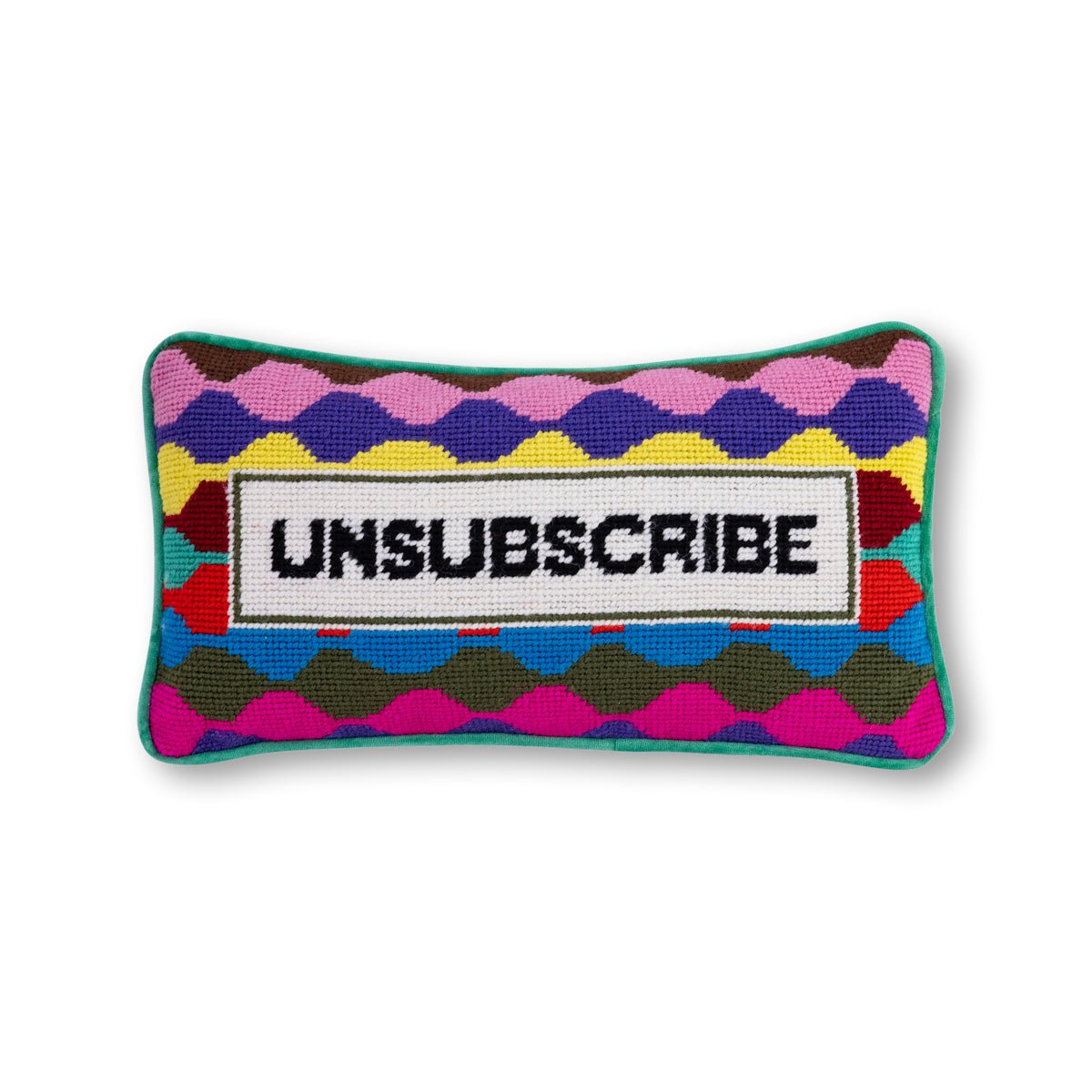 Unsubscribe Needlepoint Pillow - Throw Pillows - Furbish Studio - The Grove