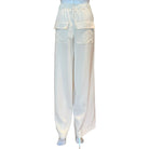 Viola Satin Wide Leg Pants | Ivory - Pants - Amanda Maria - The Grove