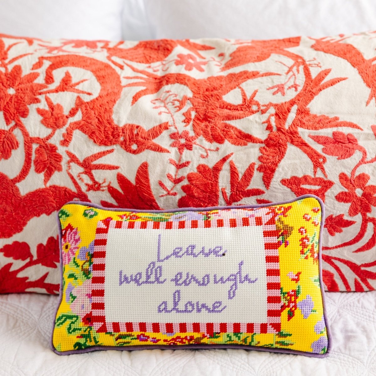 Well Enough Needlepoint Pillow - Throw Pillows - Furbish Studio - The Grove