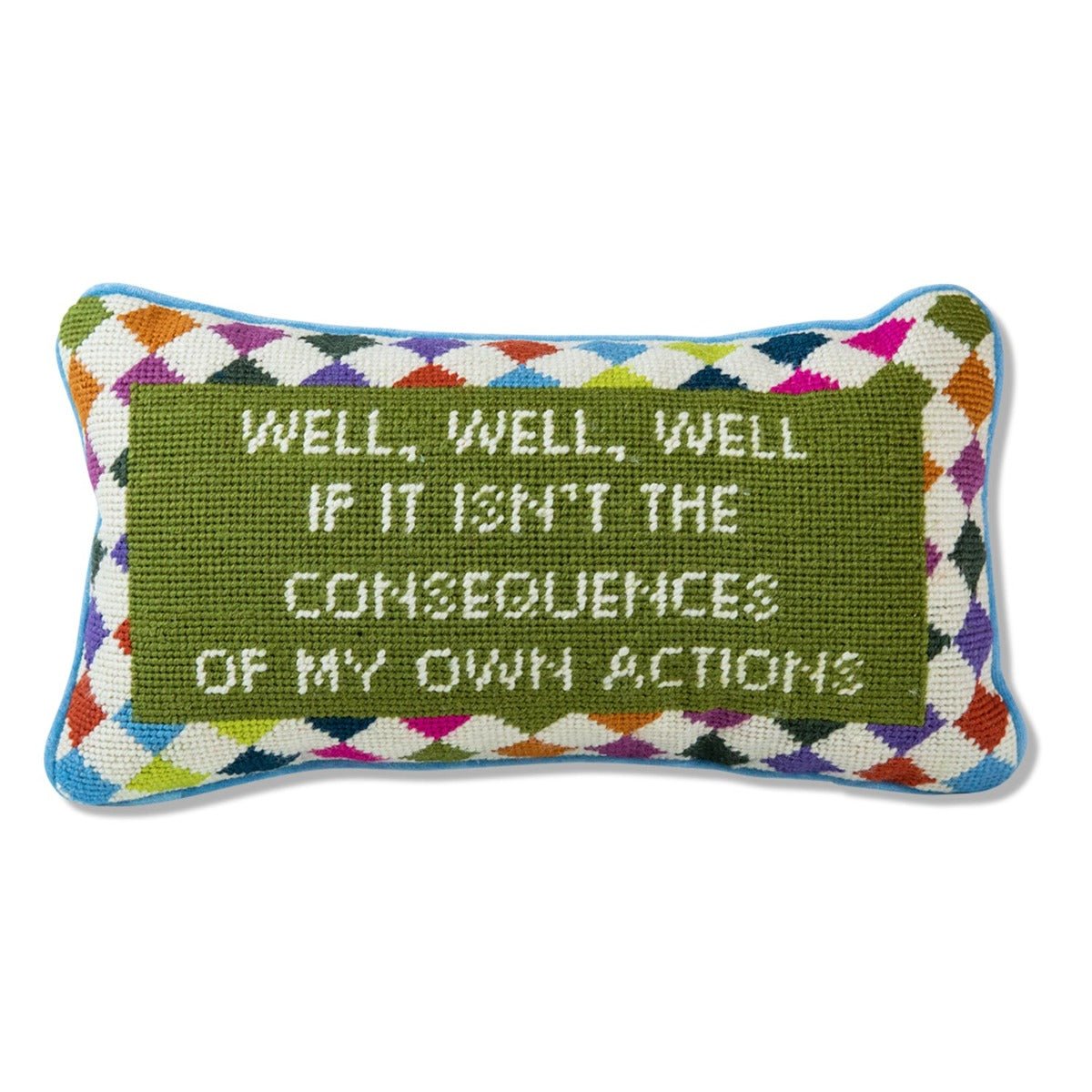 Well Well Well Needlepoint Pillow - Throw Pillows - Furbish Studio - The Grove