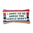 Where the People Aren't Needlepoint Pillow - Throw Pillows - Furbish Studio - The Grove