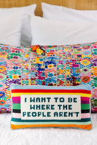 Where the People Aren't Needlepoint Pillow - Throw Pillows - Furbish Studio - The Grove