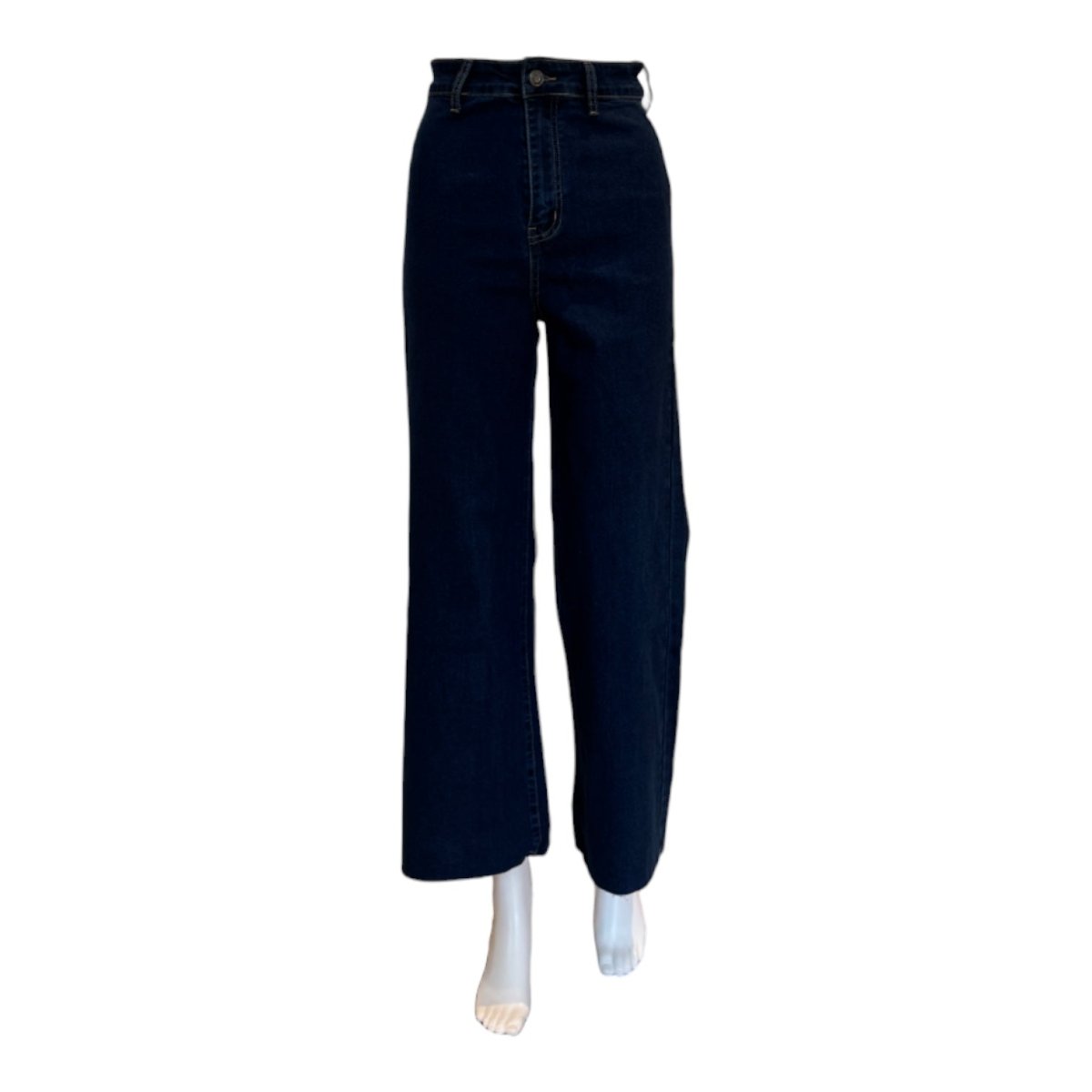 Wide Leg Cropped Denim Jean | Dark Wash - Pants - Twist - The Grove