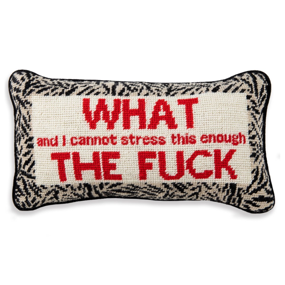 WTF Needlepoint Pillow - Throw Pillows - Furbish Studio - The Grove