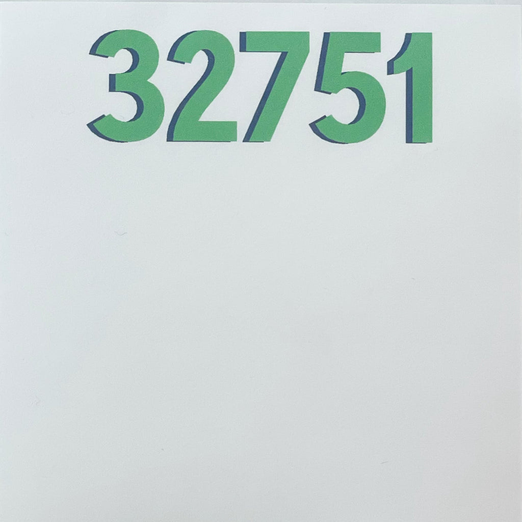 32751 Chubbie Zip Code Notepad | Kelly & Navy-Notebooks & Notepads-Donovan Designs-The Grove