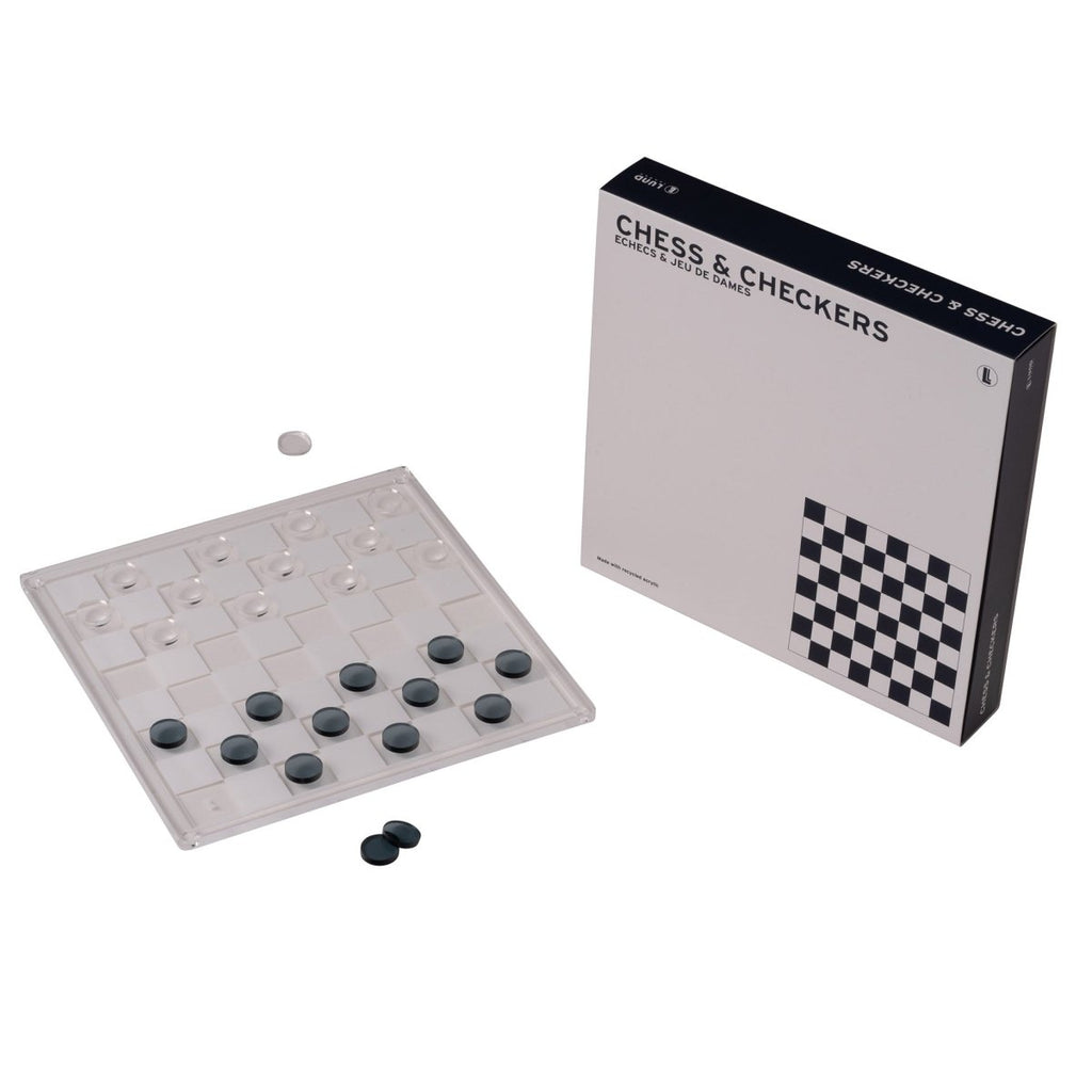 Acrylic Chess & Checkers Game-Games-Lund London-The Grove