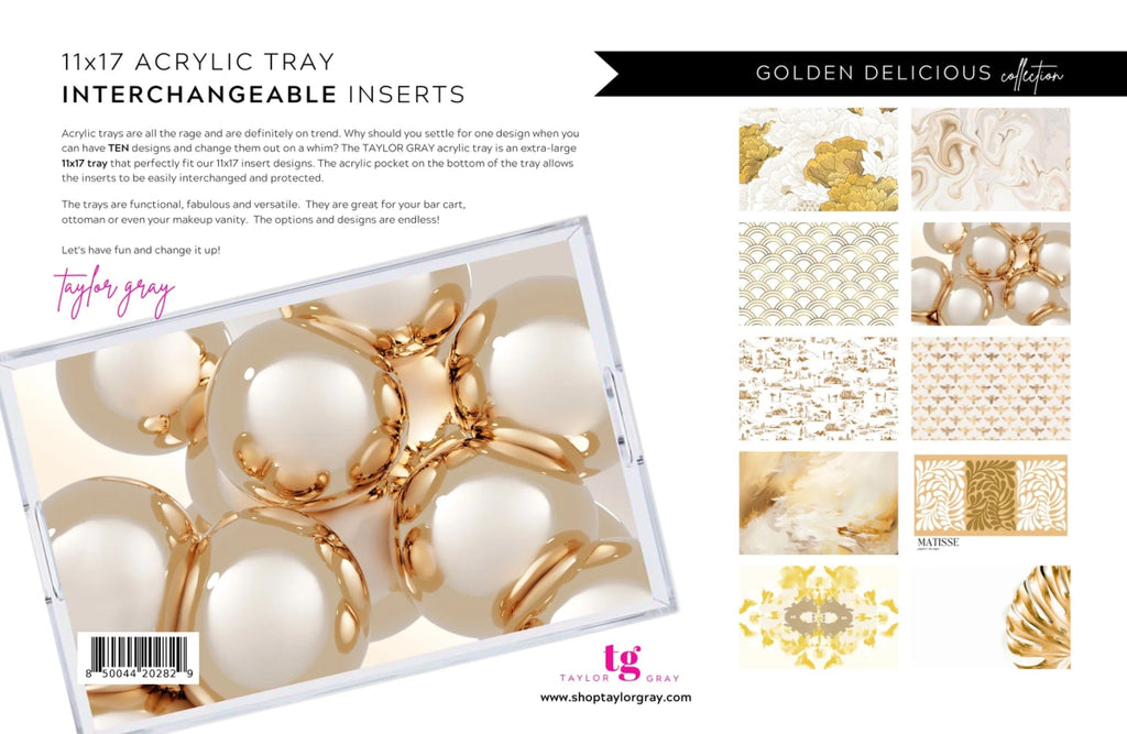 Acrylic Tray Golden Delicious Inserts | Set of 10-Decorative Trays-Taylor Gray-The Grove