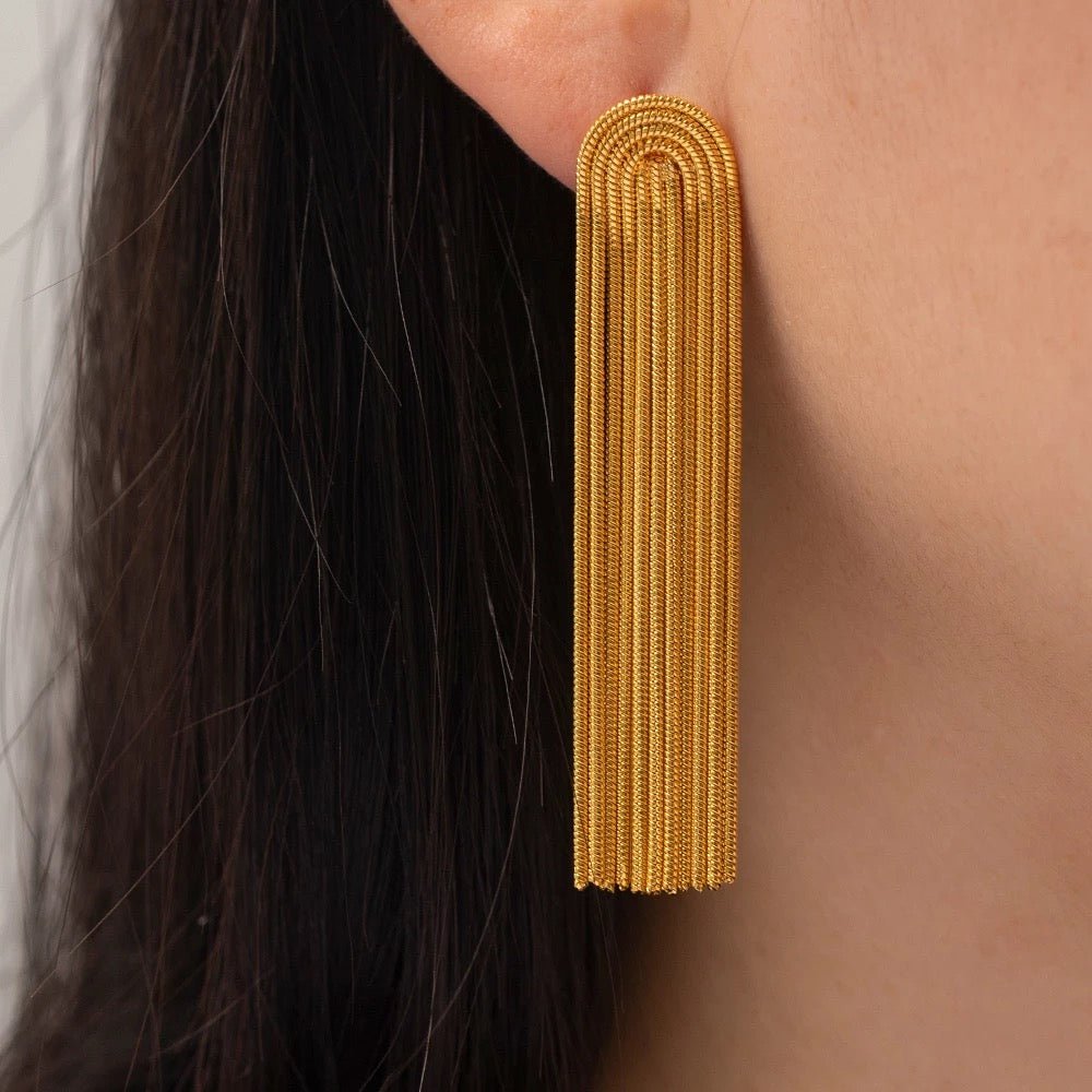 Addison Statement Earring-Earrings-Sahira Jewelry Design-The Grove