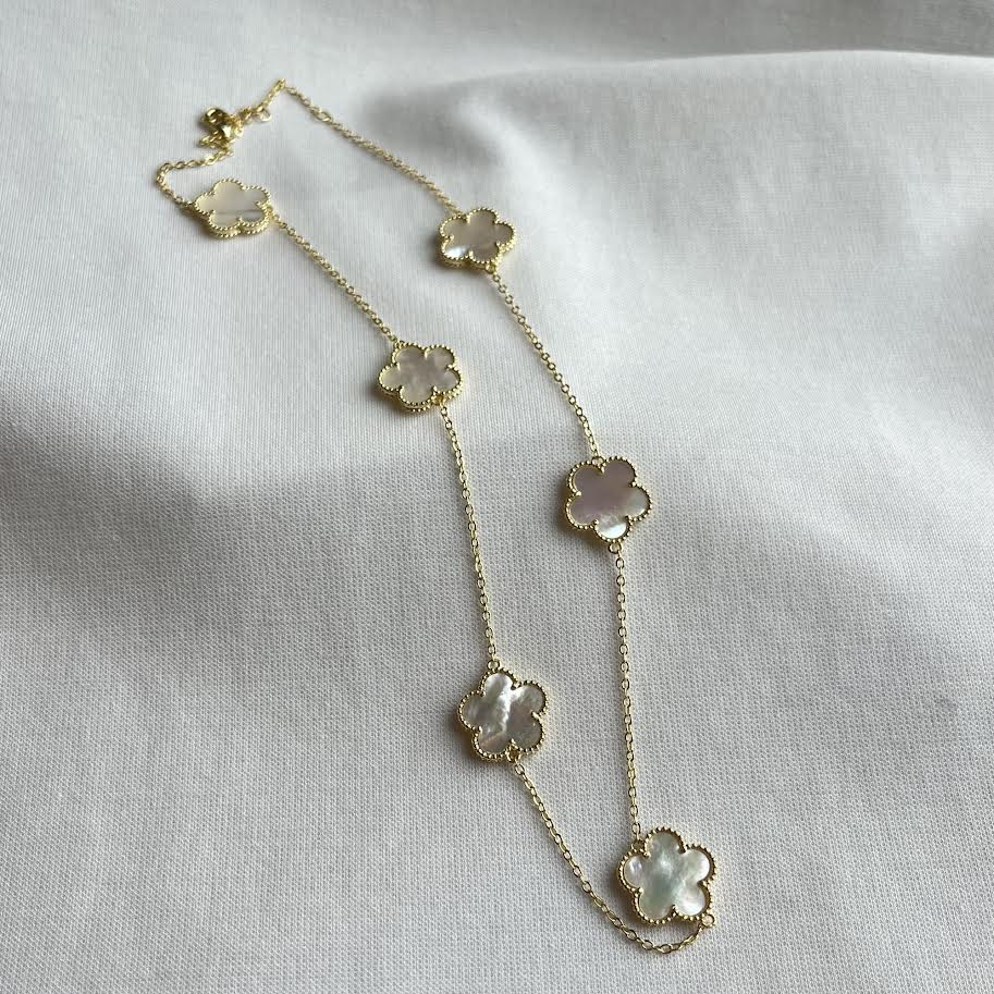 Adeline Clover Necklace-Necklaces-Sahira Jewelry Design-The Grove