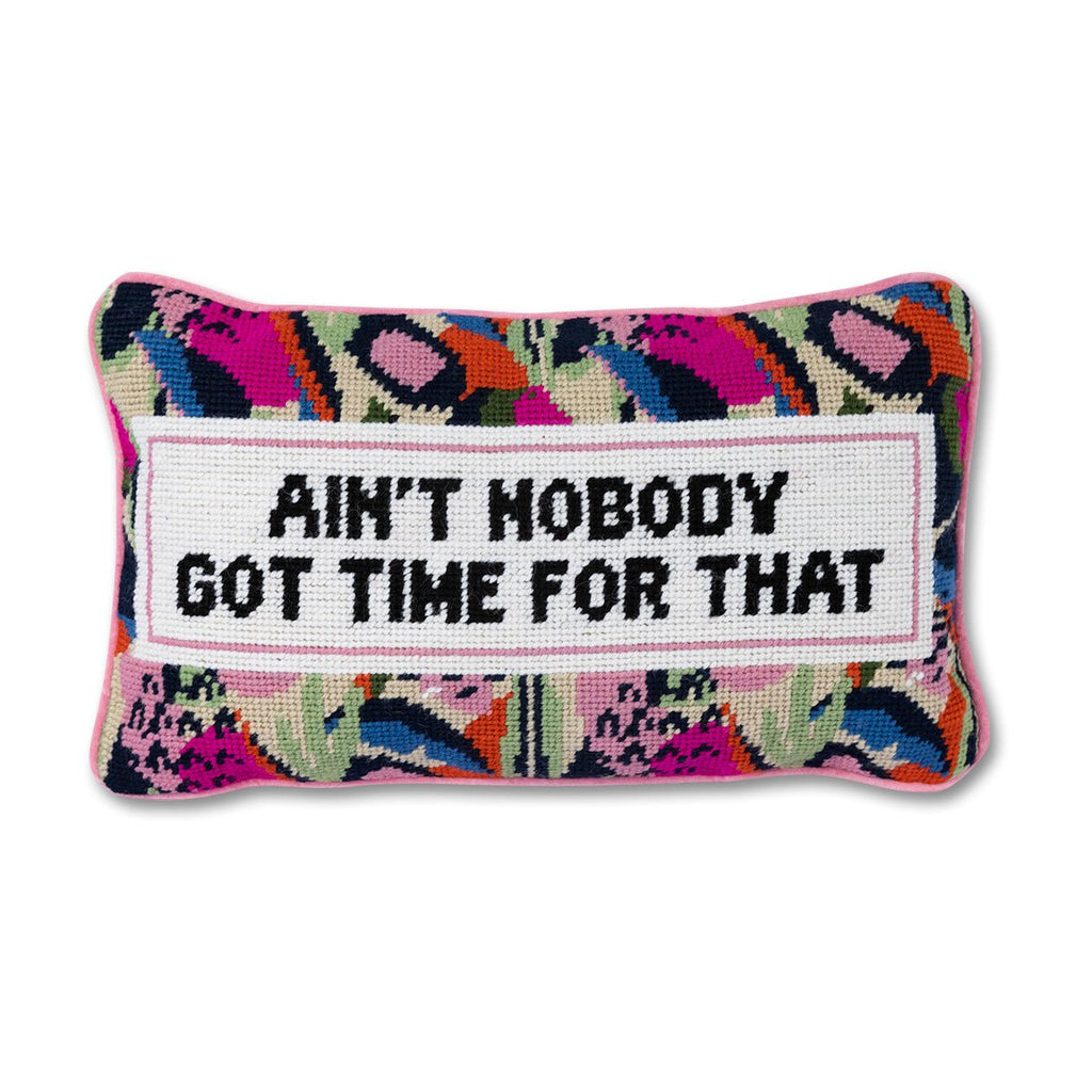 Ain't Nobody Needlepoint Pillow-Throw Pillows-Furbish Studio-The Grove