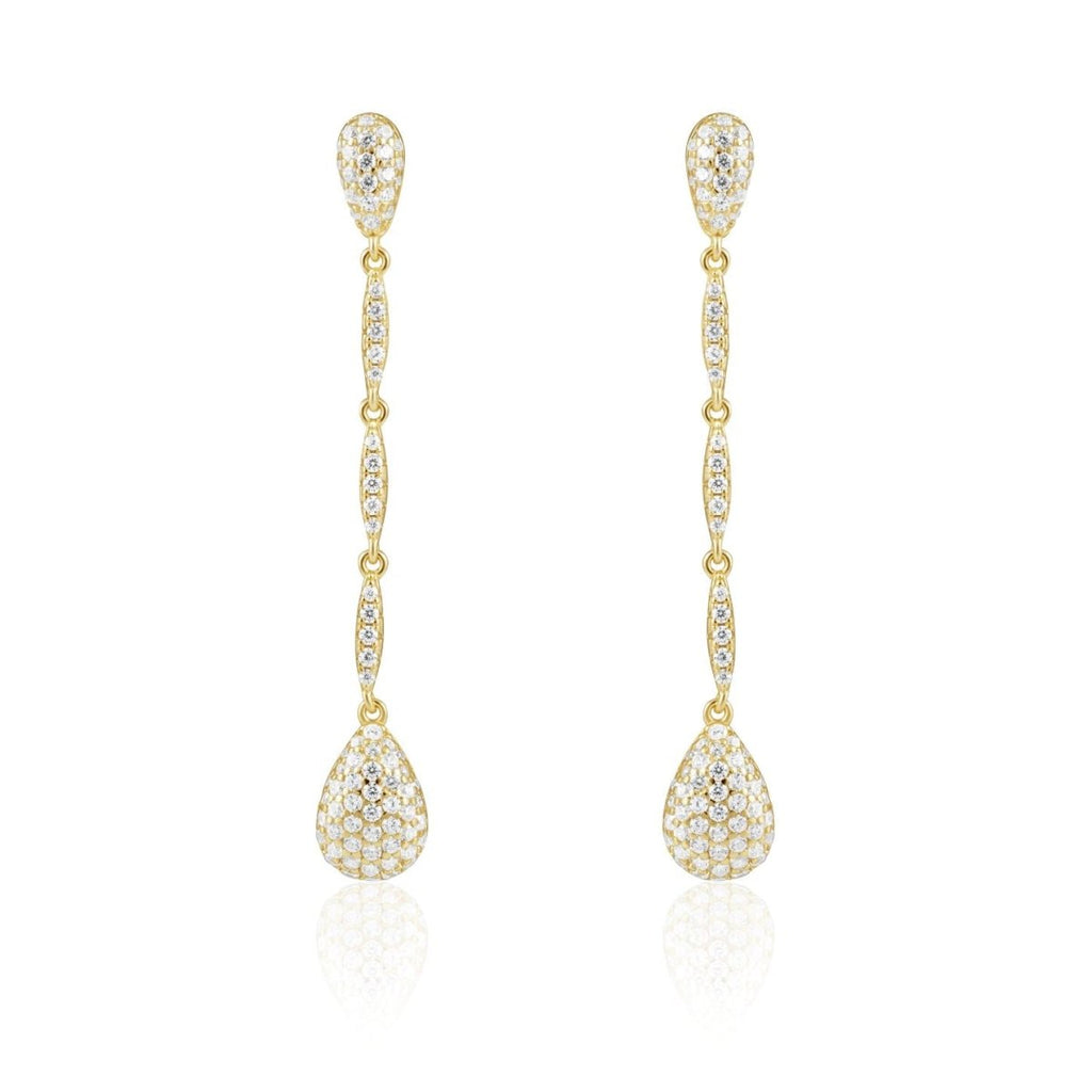 Alina CZ Drop Earring-Earrings-Sahira Jewelry Design-The Grove