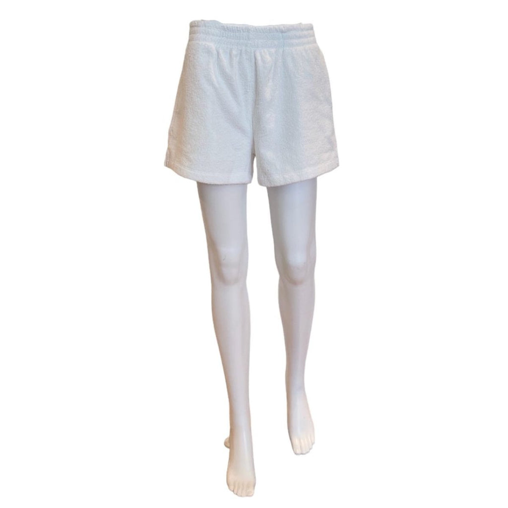 Alondra Pocket Towel Terry Shorts | White-Shorts-Mantra-The Grove