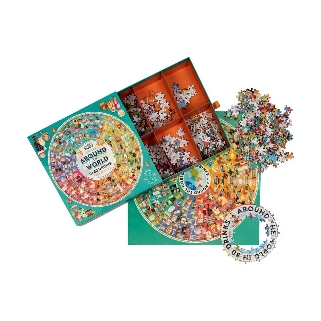 Around the World in 80 Drinks 1000 Piece Jigsaw Puzzle-Puzzle-Professor Puzzle-The Grove