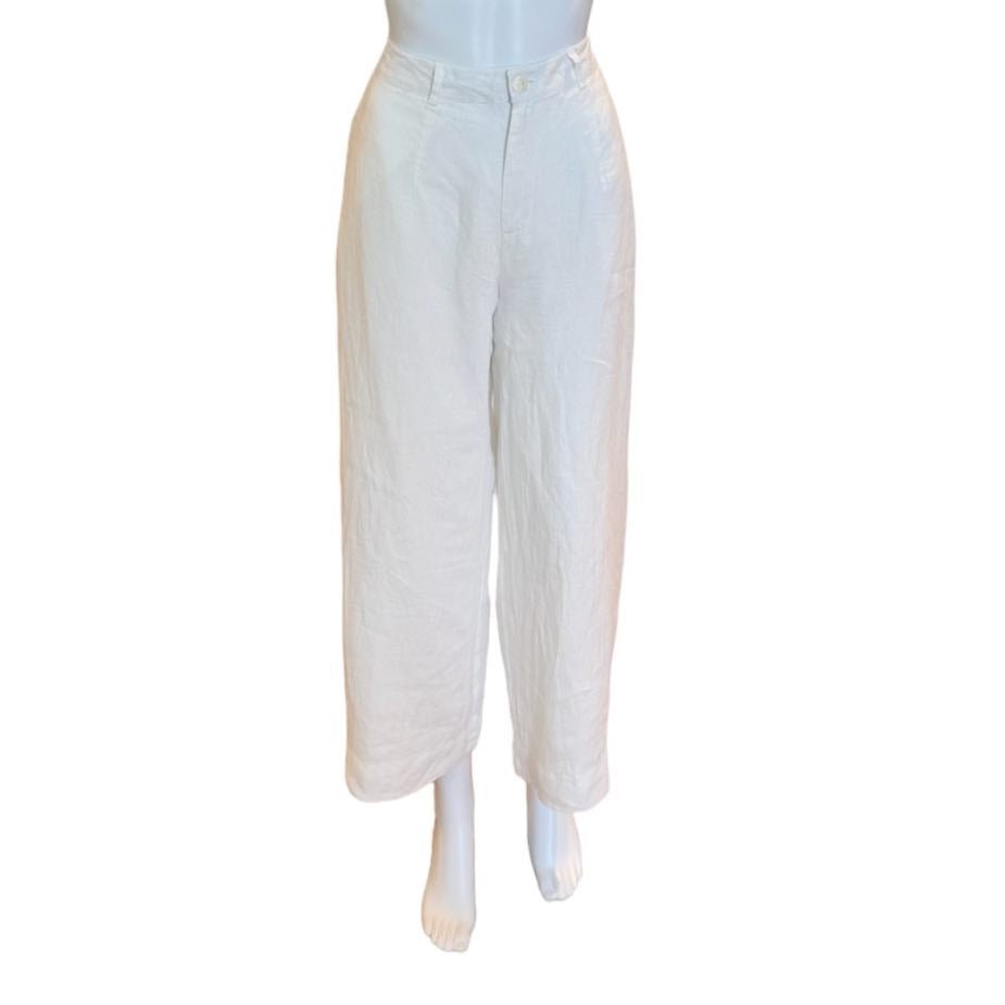 Bacall Linen Trousers | White-Pants-Gretchen Scott-The Grove