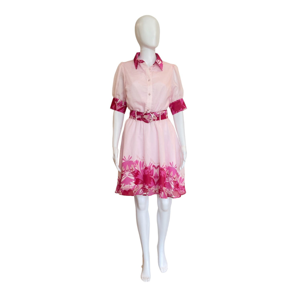 Bada Printed Mini Dress | Pink-Dresses-Ciebon-The Grove