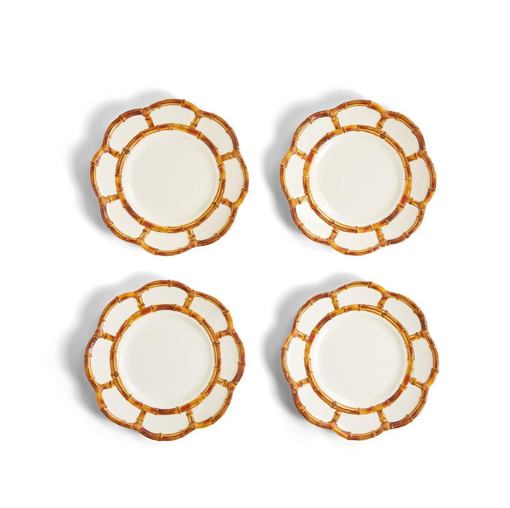 Bamboo Touch Accent Plates, Set of Four-Salad Plate-Clementine WP-The Grove