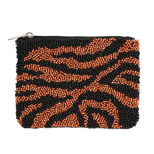Beaded Coin Purse | Tiger Stripe-Pouch-Twist-The Grove